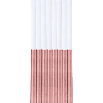 Party dekorace Svíčky dortové bílo-rose gold 16 ks
