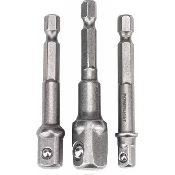 Bit Sada adaptérů do vrtačky 1/2, 3/8, 1/4, 3ks, HEX (PM0825)