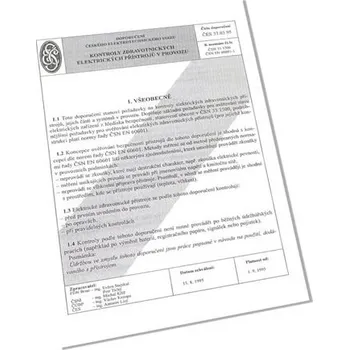 Kniha Kontroly zdravotnických elektrických přístrojů v provozu