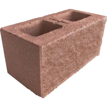 plotová tvarovka Presbeton Tvarovka plotová Face Block HX 2/19B 390×200×190 mm štípaná hnědá (57)