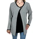 Fashion Dámská halenka s dlouhým rukávem HALINA Barva: Šedá, Velikost: M