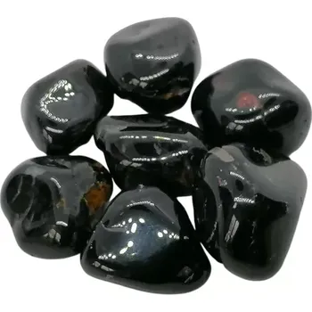 Drahý kámen Velký tromlovaný onyx (XXL) – přírodní černý kámen pro ochranu a energii