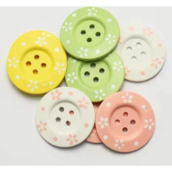 Knoflík Dřevěný knoflík dekorační - růžový