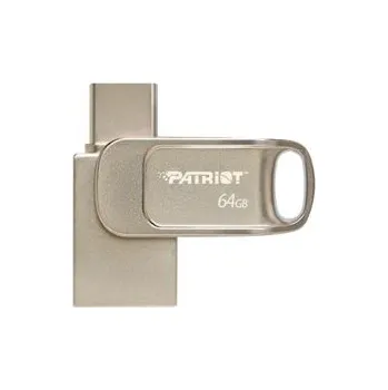 Ukládání dat Patriot TAB T560/64GB/USB 3.2/USB-A + USB-C/Stříbrná
