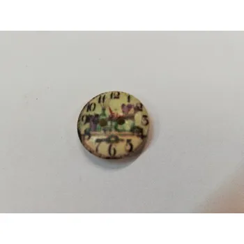 Knoflík Dřevěný knoflík lakovaný ciferník č.1