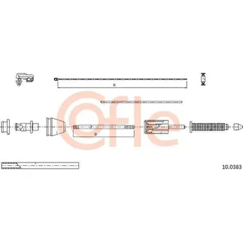 Plynové lanko COFLE Lanko pedálu plynu CFL 10.0383