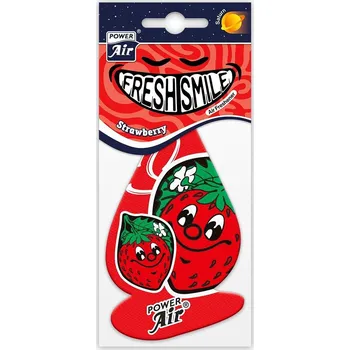 Vůně do auta POWER Air Fresh Smile Strawberry 1 ks KO FS-6