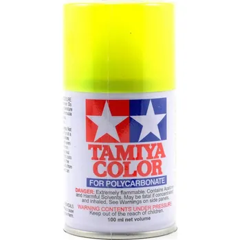 Modelářská barva Tamiya (PS27) Tamiya barva ve spreji Fluorescent Yellow (fluorescentní žlutá)