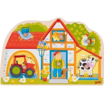 Puzzle Dřevěná vkládačka Farma