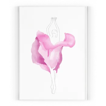 Plakát Plakát / Obraz Baletka A4 - 21 x 29,7 cm Tiskové plátno
