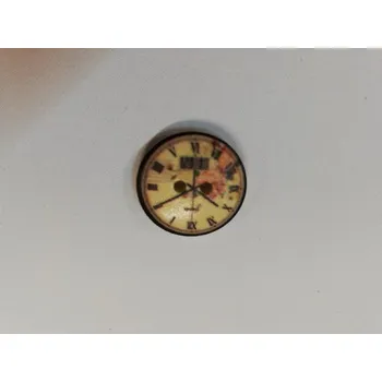 Knoflík Dřevěný knoflík lakovaný ciferník č.6