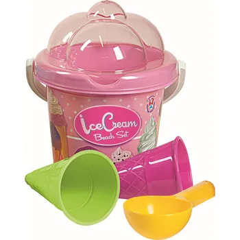 plyšák Androni Sada na písek zmrzlina - malá, růžová