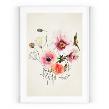 Plakát Plakát / Obraz Luční květy A4 - 21 x 29,7 cm Pololesklý saténový papír