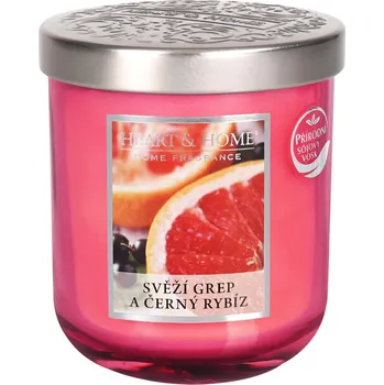 Party dekorace Střední svíčka - Svěží grep a černý rybíz