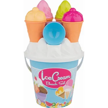 plyšák Androni Sada na písek se zmrzlinou - střední, modrá