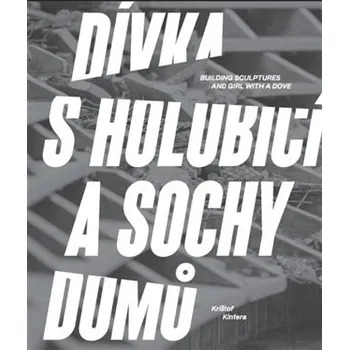 Dívka s holubicí a sochy domů