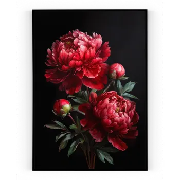 Plakát Plakát / Obraz Květ Pivoňky A4 - 21 x 29,7 cm Pololesklý saténový papír Bez okraje