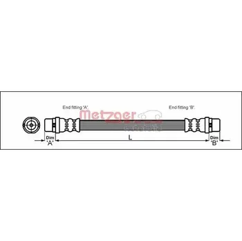 Brzdová hadice METZGER Brzdová hadice MTG 4114794