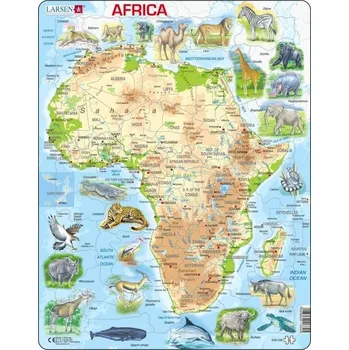 Puzzle Africa Topographic Map