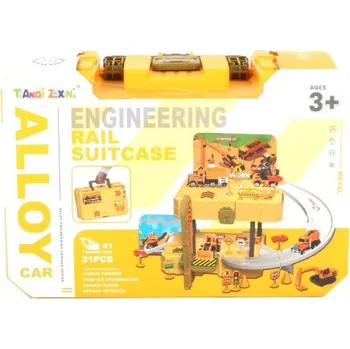 plyšák Hrací set v kufříku - stavební stroje