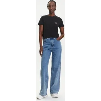 Pánská móda Tommy Jeans T-Shirt Flag DW0DW21423 Černá Regular Fit L