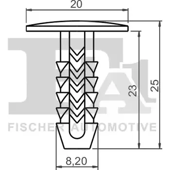 Lišta karosérie FA1 Klip ozdobné / ochranné lišty FA1 33-10016.25