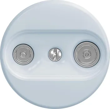 Elektrická zásuvka Kliklap - Retro účastnická zásuvka TV+R (průběžná) bez rámečku modrá