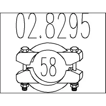 Těsnění výfuku MTS Spojovací trubky výfukového systému MTS 02.8295