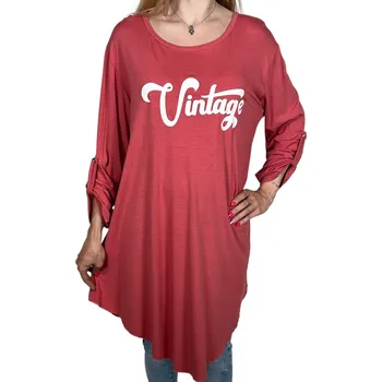 Dámská halenka Holala Dámská oversize halenka s dlouhým rukávem HANKA Barva: Fuchsiová