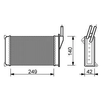Chladič motoru Starline Chladič topení 20.10.590