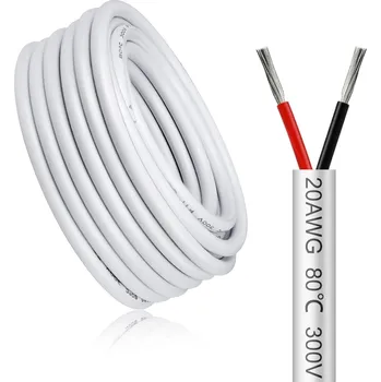 elektrický kabel 20m Elektrický Kabel 20AWG 2x0.5mm2 Pocínovaný Měděný Flexibilní 300V