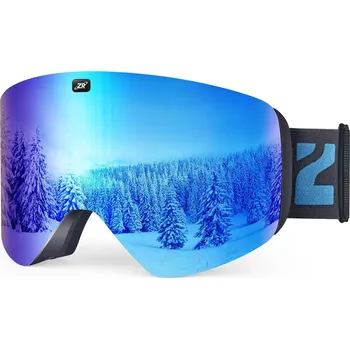 Sjezdové lyžování ZIONOR X11 lyžařské brýle magnetické cylindrické černo-modré