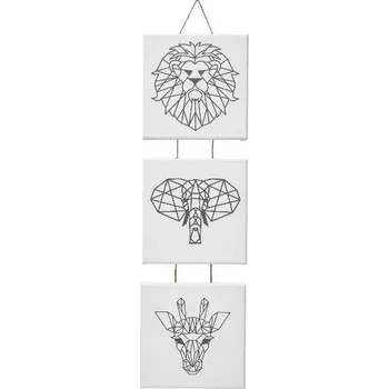 Výtvarná sada Crelando sada malířských pláten s potiskem lva 3 ks