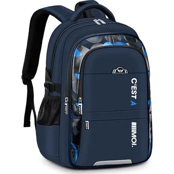 Školní batoh Amythe školní batoh pro chlapce voděodolný modrý velký