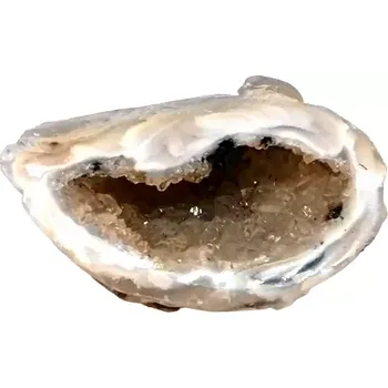 Přírodní kámen Achát peříčkový – geodka v AA kvalitě, přírodní dekorace z Brazílie (24g)