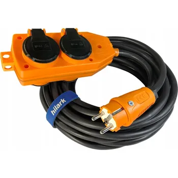 Prodlužovací kabel Prodlužovací Kabel OW H05RR-F 3x2,5 5 m rozbočka 4 zásuvky oranžová zástrčka