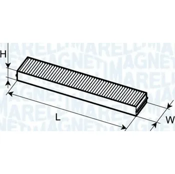 Kabinový filtr MAGNETI MARELLI Filtr vzduchu v interiéru MAG 350203061310
