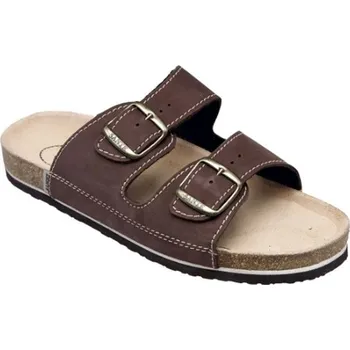 Pánské pantofle Santé Santé/N/26/52 pánský kožený pantofel hnědá Barva: Hnědá, Velikost: 44