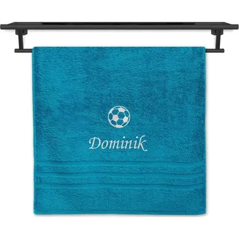 Ručník se jménem NA PŘÁNÍ azur 50x100 Fotbalový míč