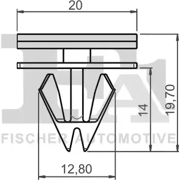 Lišta karosérie FA1 Klip ozdobné / ochranné lišty FA1 12-40023.25