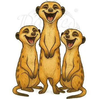 Textilní nažehlovací páska Dante Nažehlovačka Surikaty - 10 x 12 cm