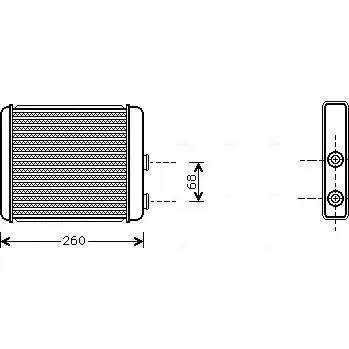 Výměník tepla AVA QUALITY COOLING Výměník tepla vnitřního vytápění AVA OL6259