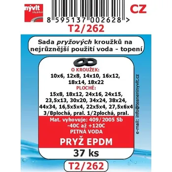 Sada těsnění Vodo na nejrůznější použití, pryž, T2/262
