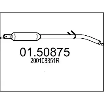 Tlumič výfuku MTS Střední tlumič výfuku MTS 01.50875