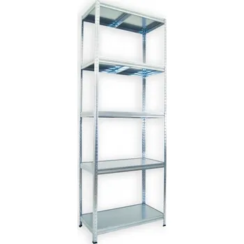 Dílenský regál Kovový regál do spíže Biedrax 50 x 75 x 240 cm, pozinkovaný - 5 polic pozink