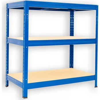 regál Kovový regál do domácnosti Biedrax 50 x 60 x 120 cm, modrý - 3 police MDF
