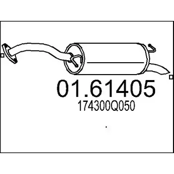 Tlumič výfuku MTS Zadní tlumič výfuku MTS 01.61405