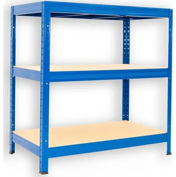 Dílna Kovový regál do technické místnosti Biedrax 60 x 120 x 90 cm, modrý - 3 police MDF