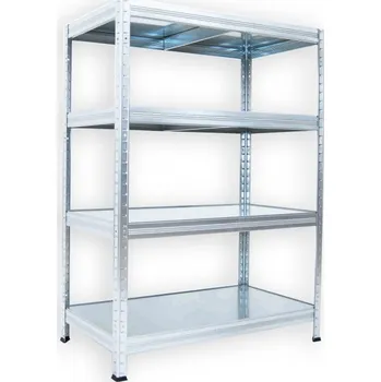regál Kovový regál do domácnosti Biedrax 60 x 60 x 120 cm, pozinkovaný - 4 police pozink
