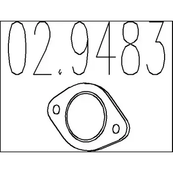 Těsnění výfuku MTS Těsnění výfukové trubky MTS 02.9483